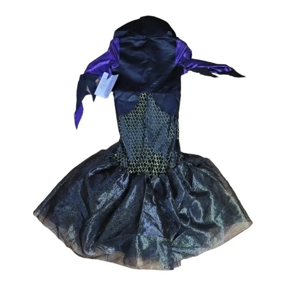 Disney Villains Maleficent Girl's Dress Halloween Costume & Headpiece SZ M